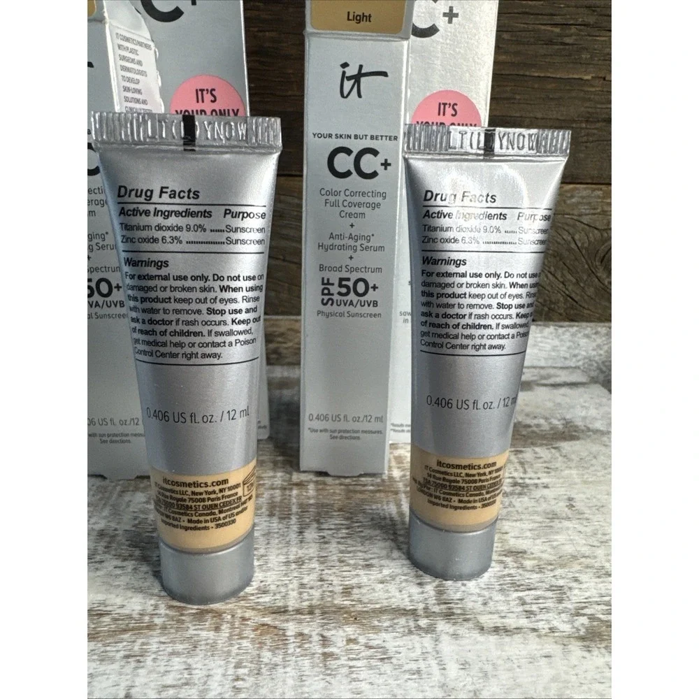 IT Cosmetics CC Cream Light 12ml - Set of 2 | MSRP = $38 - Picture 6 of 7